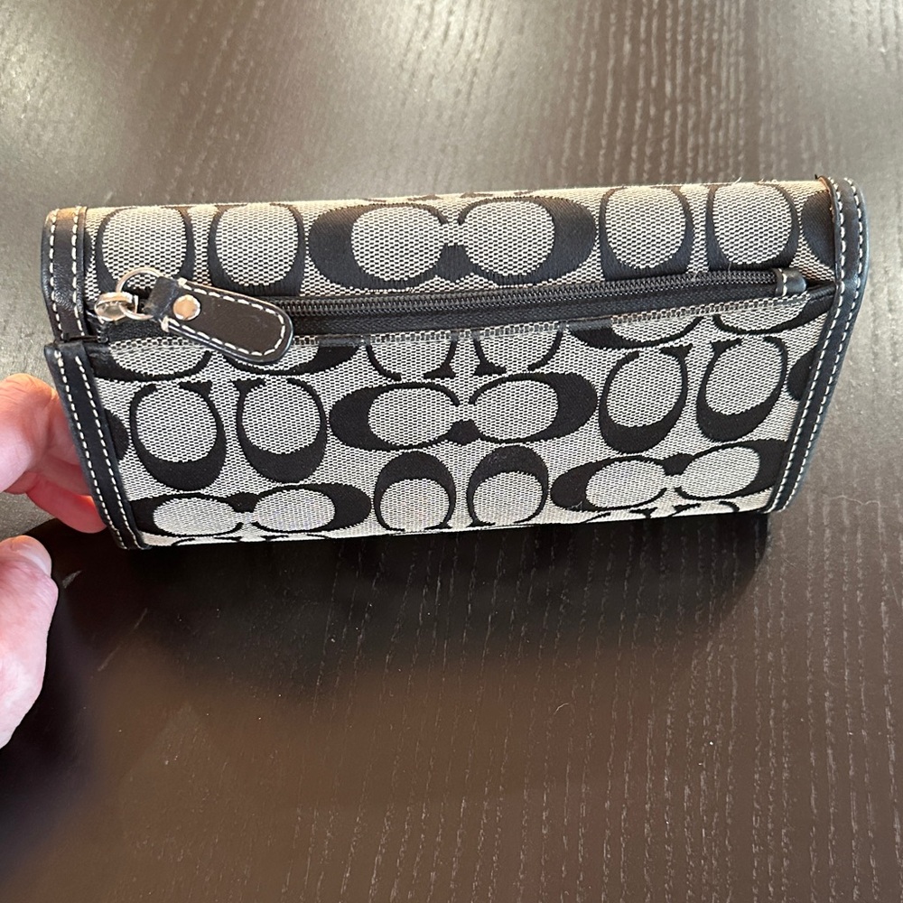 Coach Signature Jacquard Fabric Wallet - Picture 2 of 8